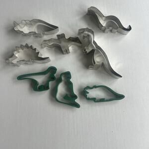 Dinosaur Cookie Cutters, Set of 9 Metal & plastic, Dough, crafts children